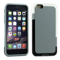 Apple iPhone 6 4.7 Slim Tri Color Hybrid Case (Gray White)